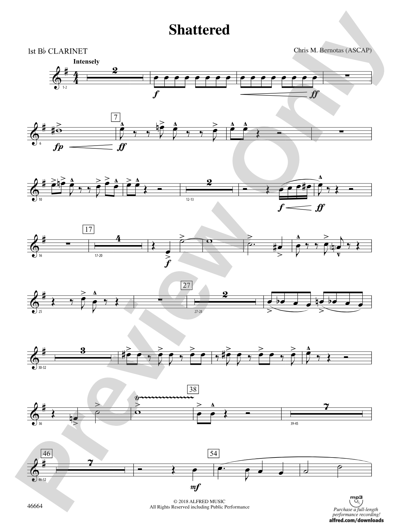 Shattered: 1st B-flat Clarinet