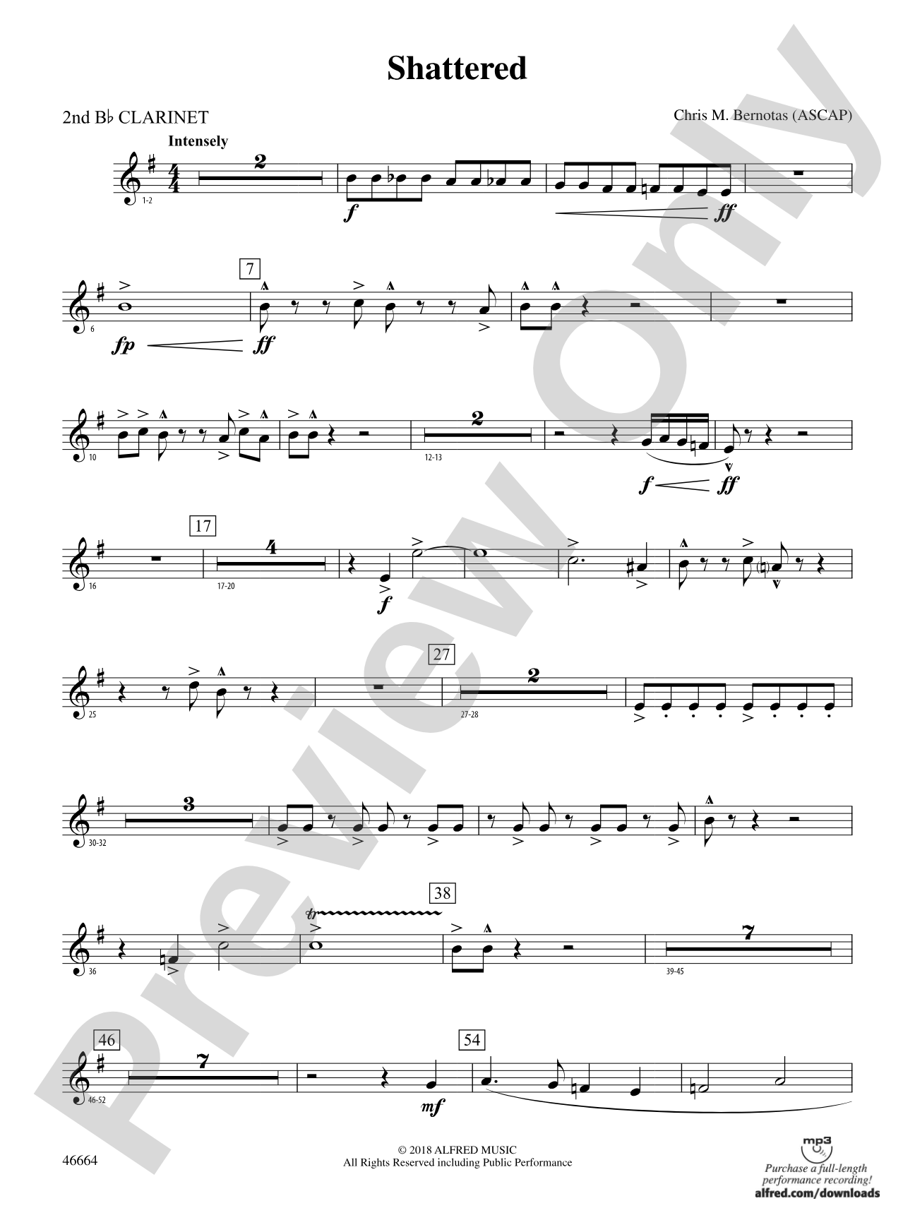 Shattered: 2nd B-flat Clarinet