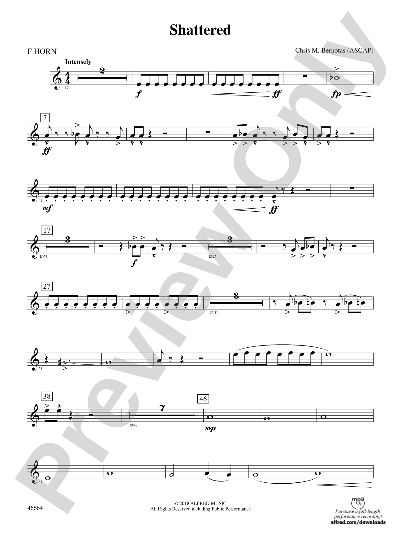Shattered: 1st F Horn