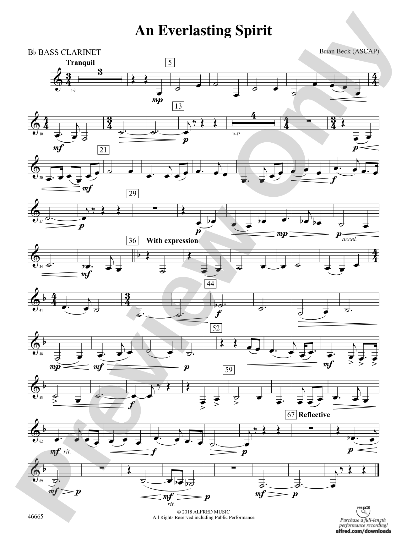 An Everlasting Spirit: B-flat Bass Clarinet