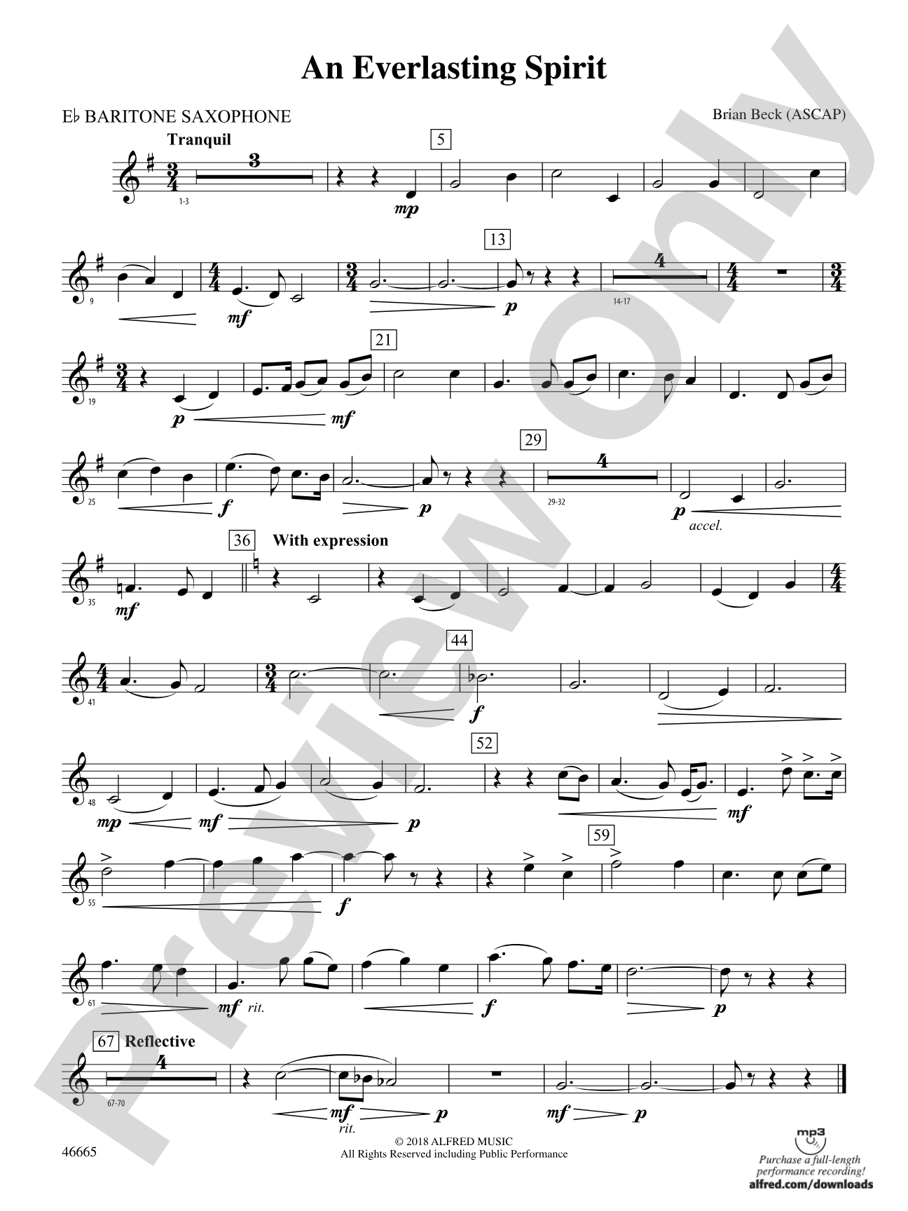 An Everlasting Spirit: E-flat Baritone Saxophone
