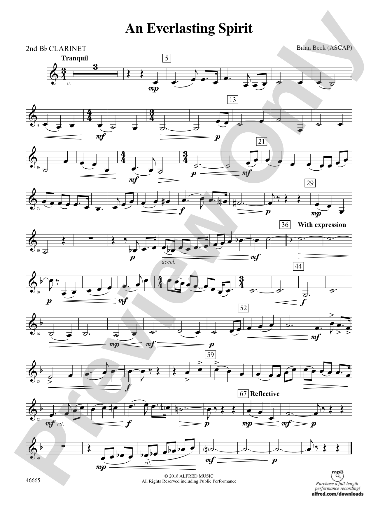 An Everlasting Spirit: 2nd B-flat Clarinet