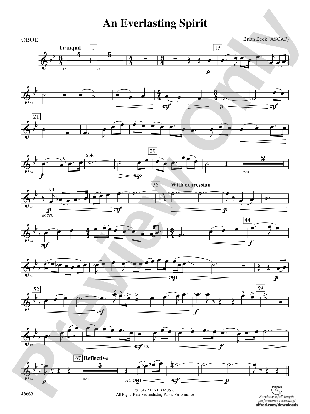 An Everlasting Spirit: Oboe
