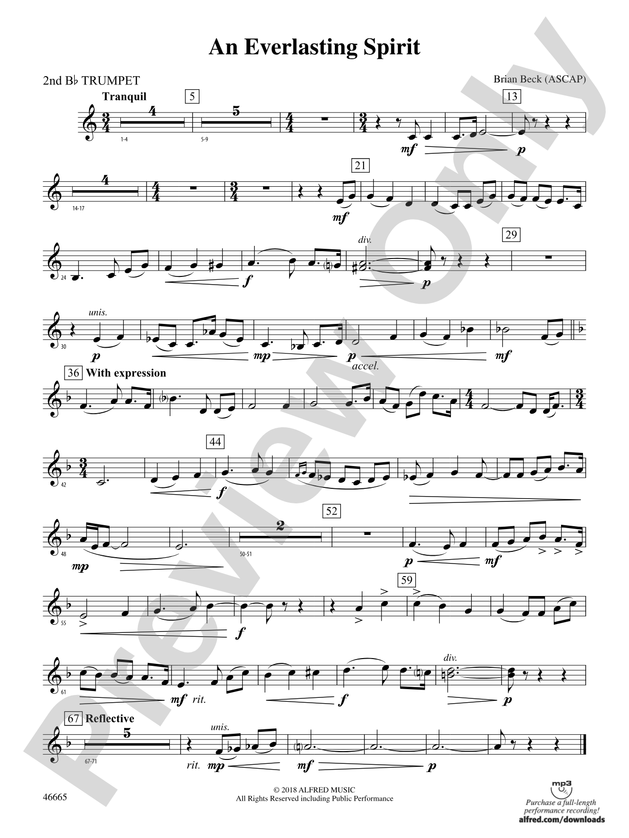 An Everlasting Spirit: 2nd B-flat Trumpet