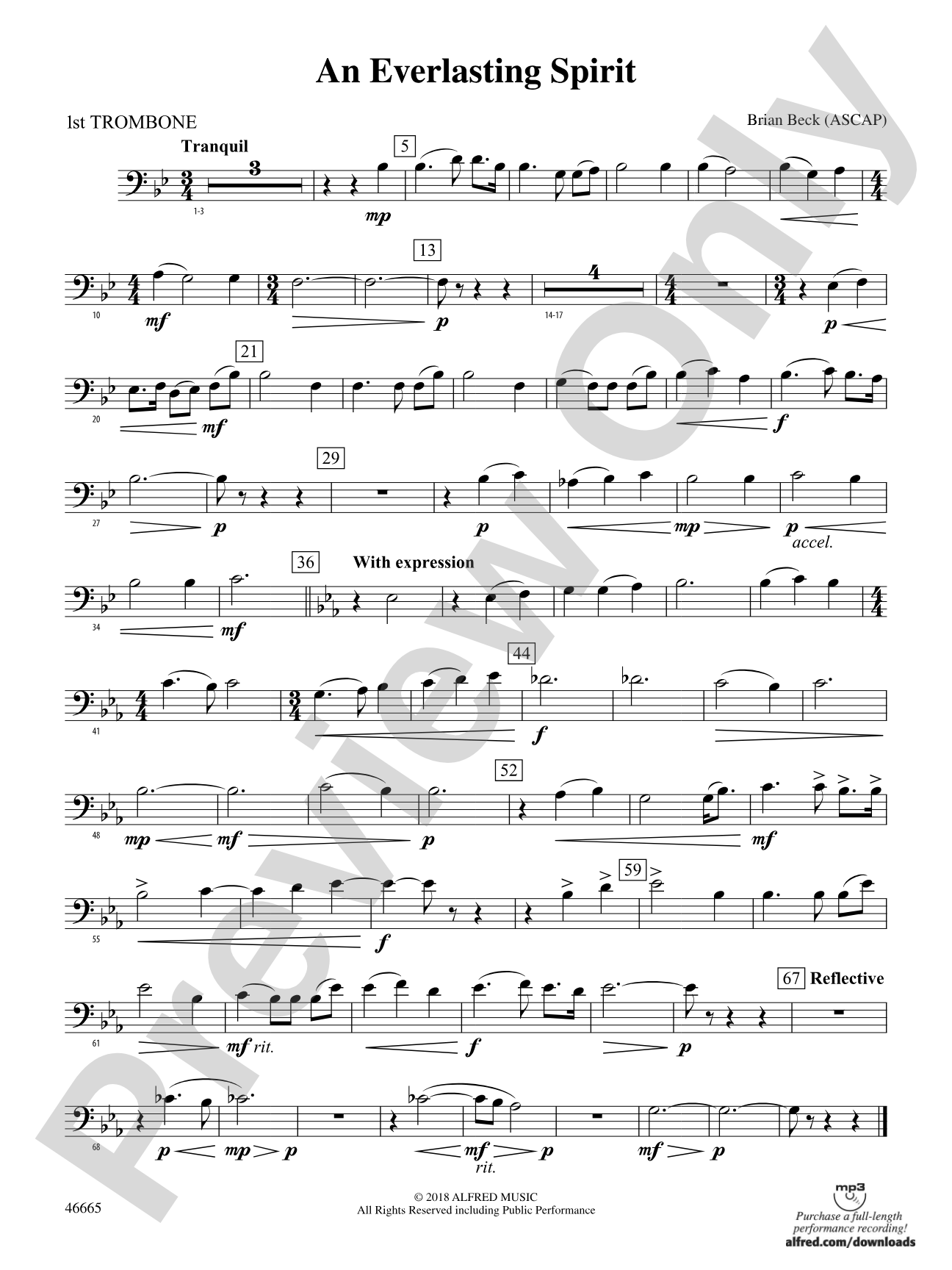 An Everlasting Spirit: 1st Trombone
