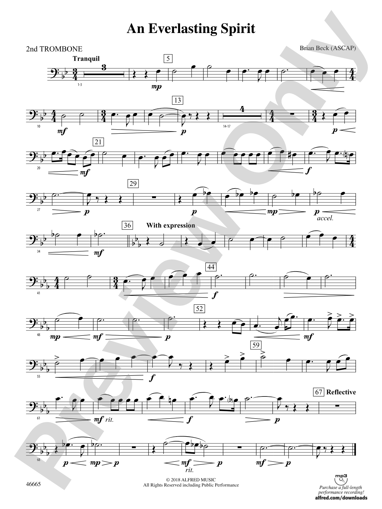 An Everlasting Spirit: 2nd Trombone
