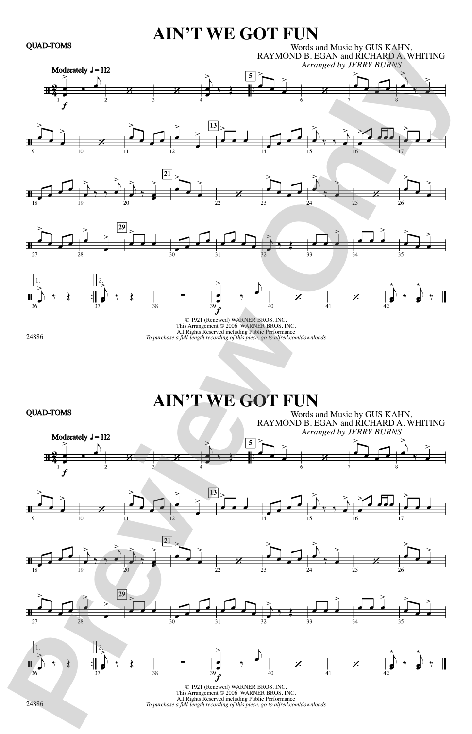Ain't We Got Fun: Quad-Toms