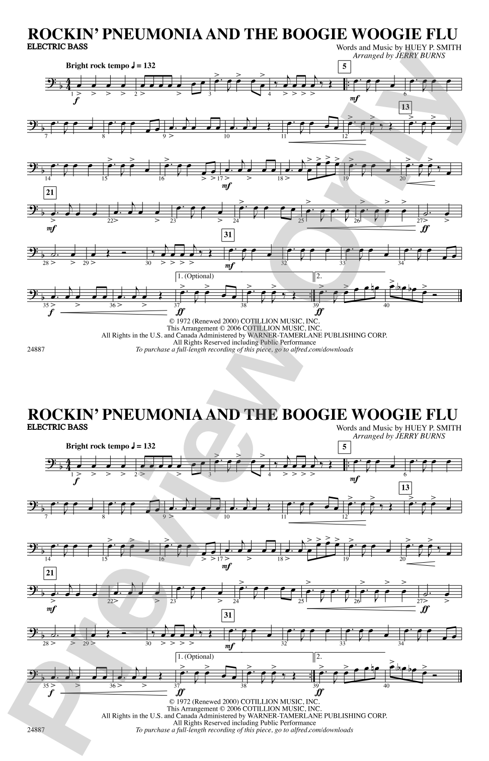Rockin' Pneumonia and the Boogie Woogie Flu: Electric Bass