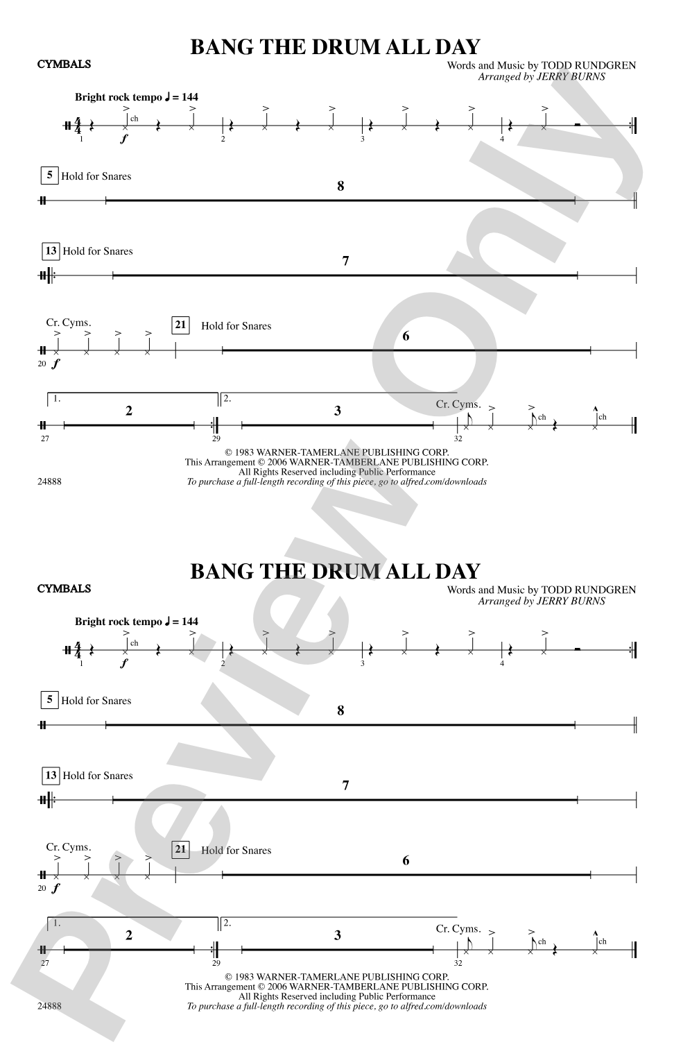 Bang the Drum All Day: Cymbals