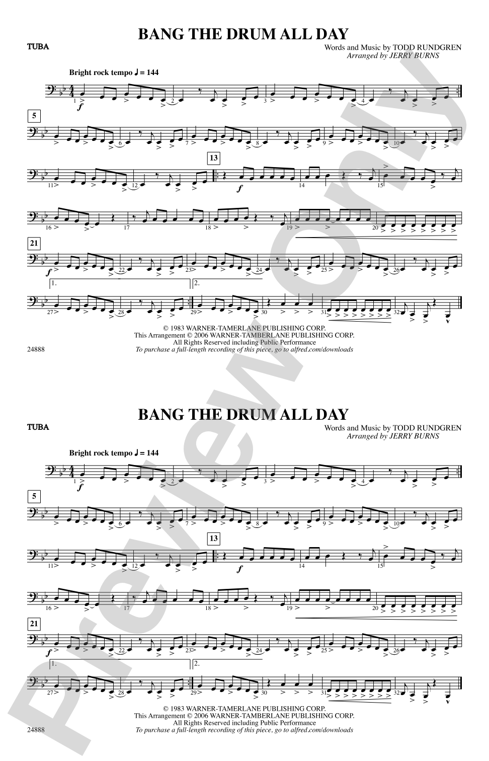 Bang the Drum All Day: Tuba