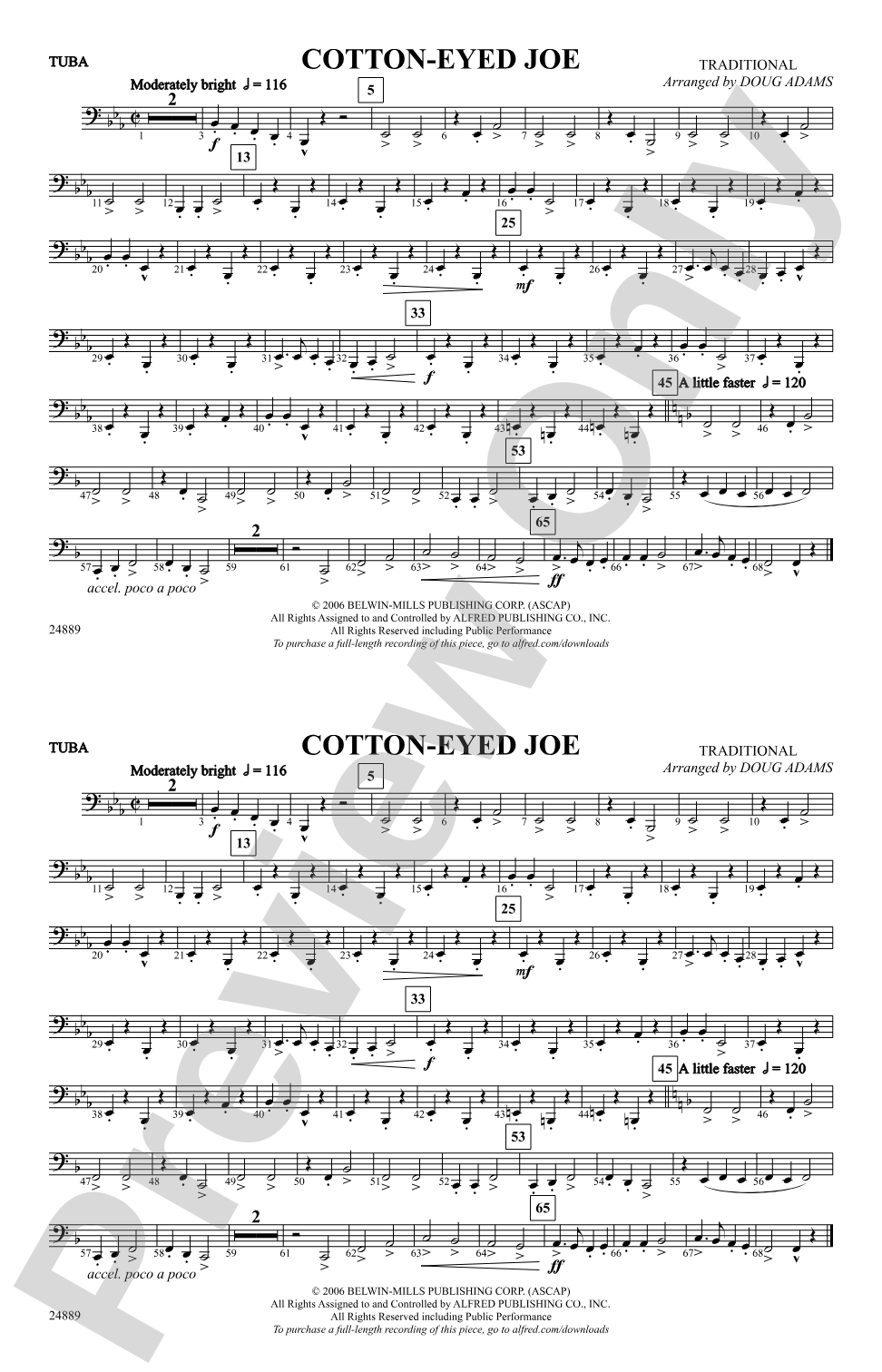 Cotton-Eyed Joe: Tuba