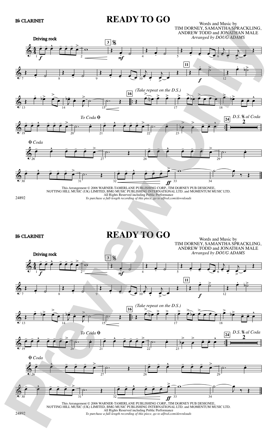 Ready to Go: 1st B-flat Clarinet