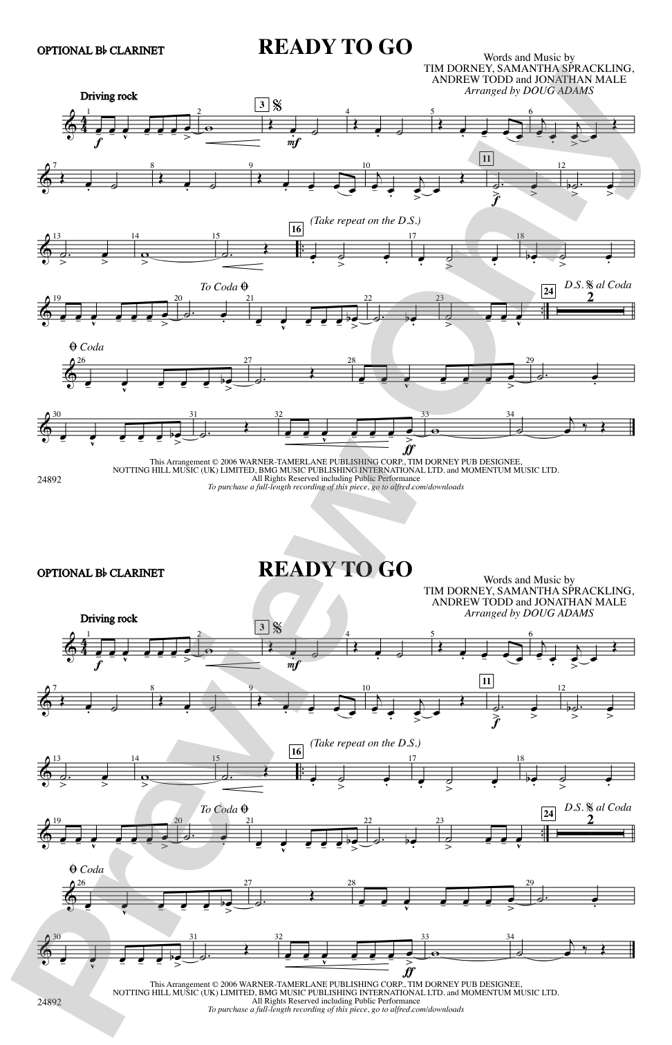 Ready to Go: Optional Bb Clarinet