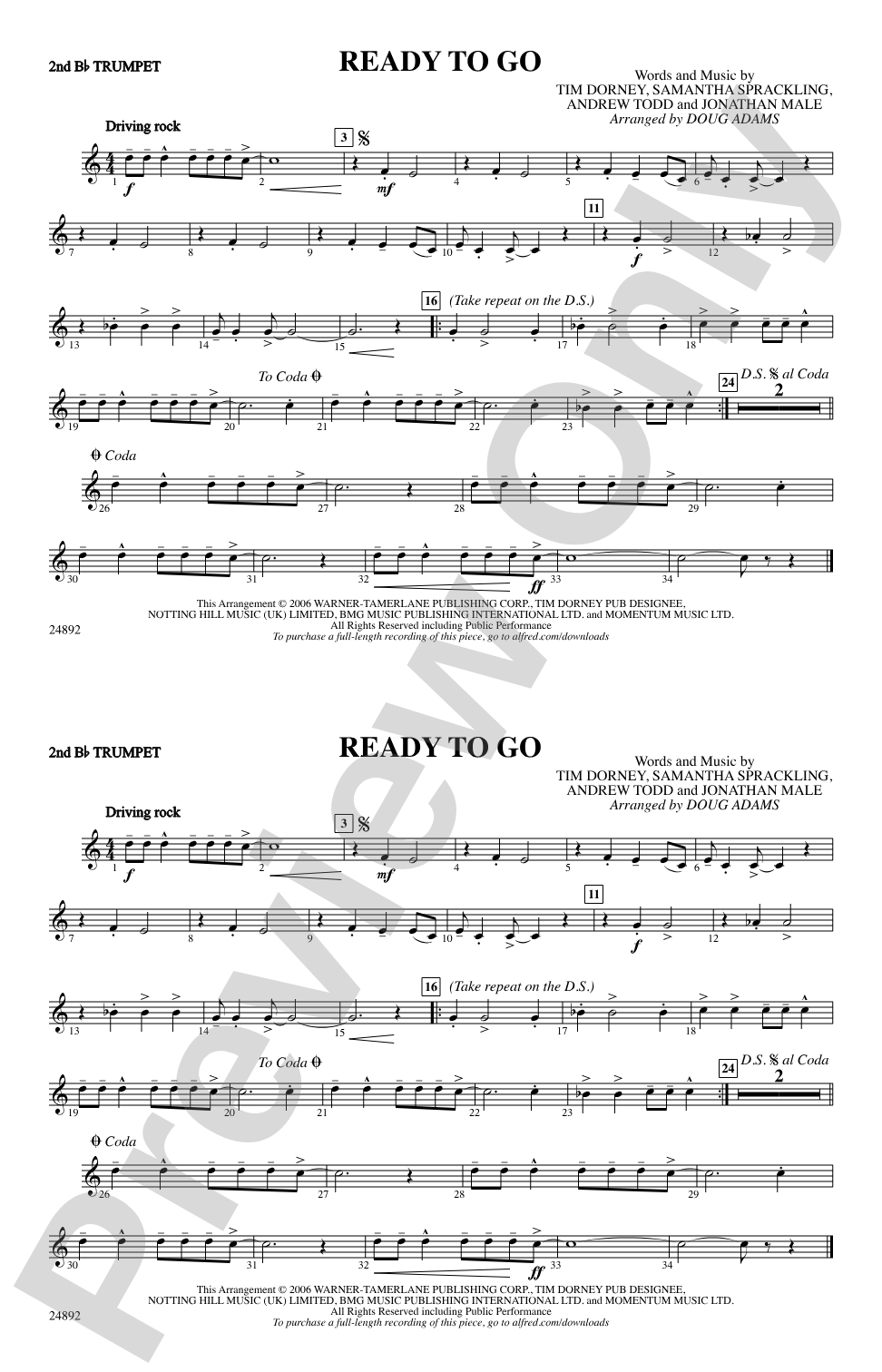 Ready to Go: 2nd B-flat Trumpet