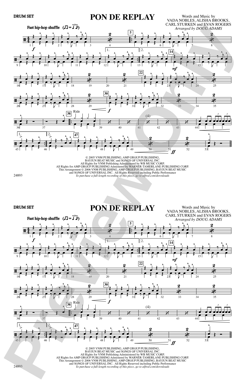 Pon de Replay: Drumset