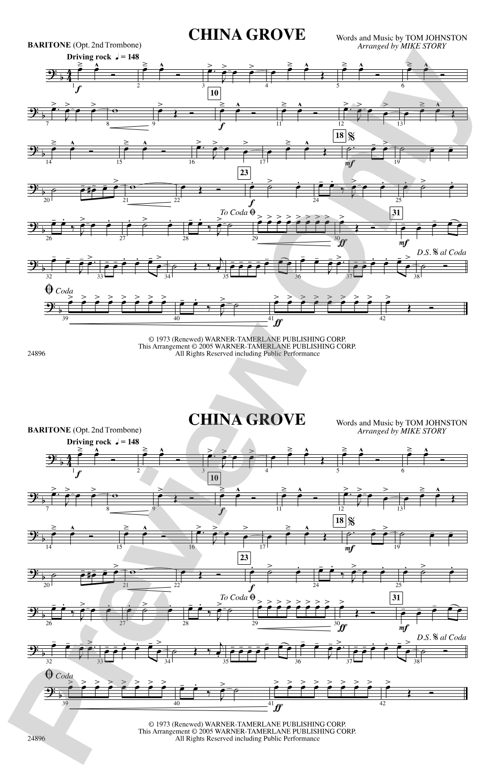 China Grove: Baritone B.C.