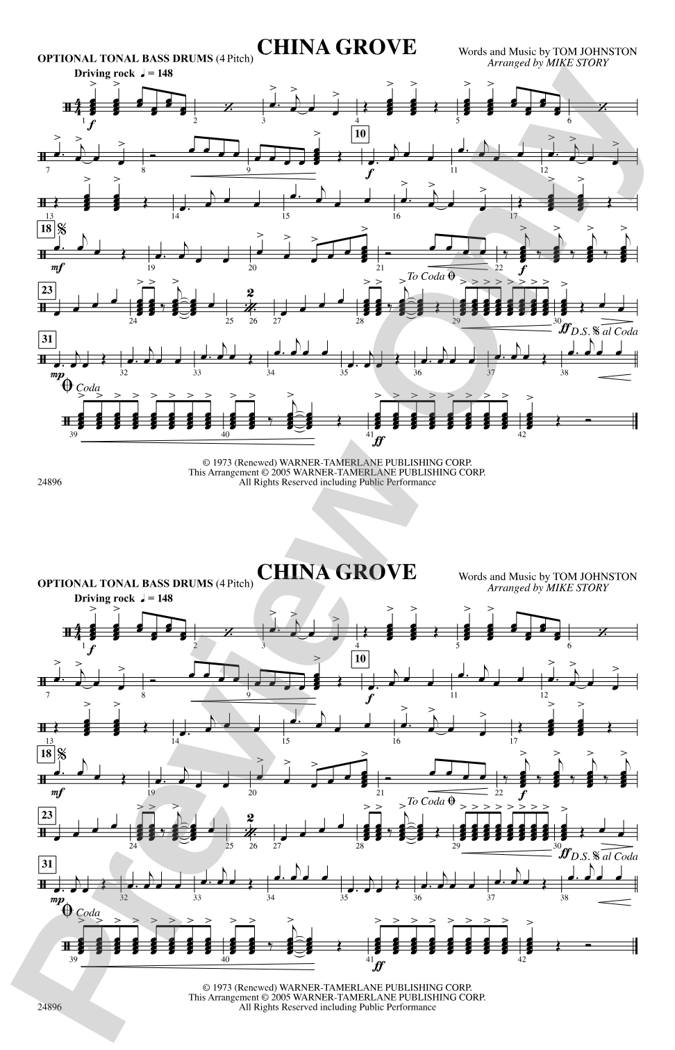 China Grove: Tonal Bass Drum