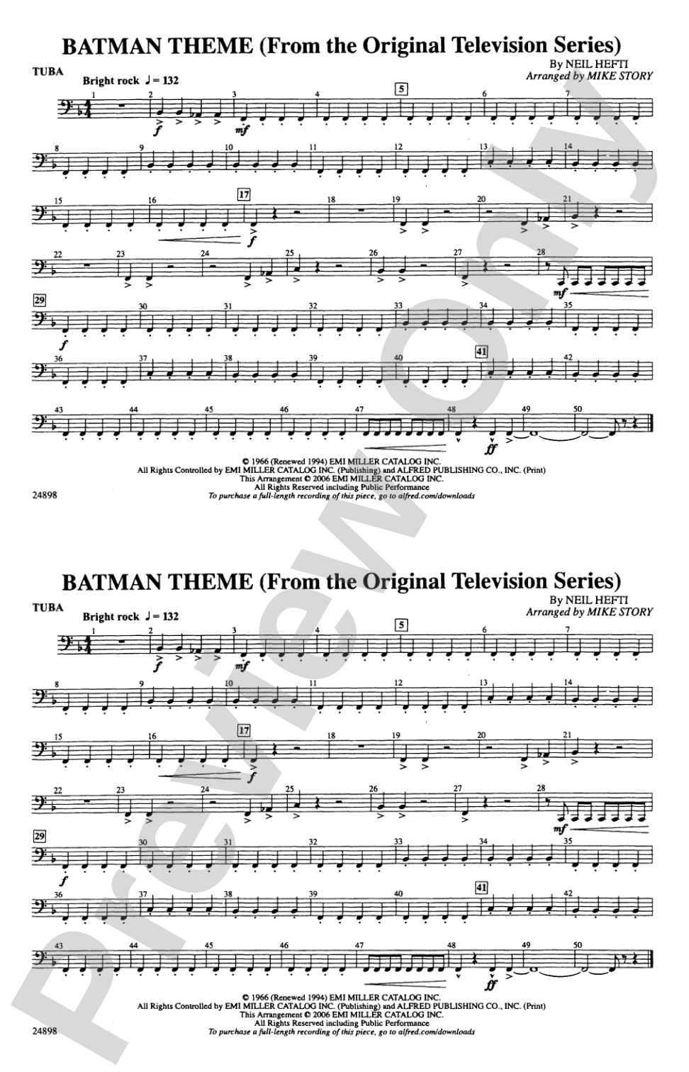 Batman Theme (from the TV Series): Tuba