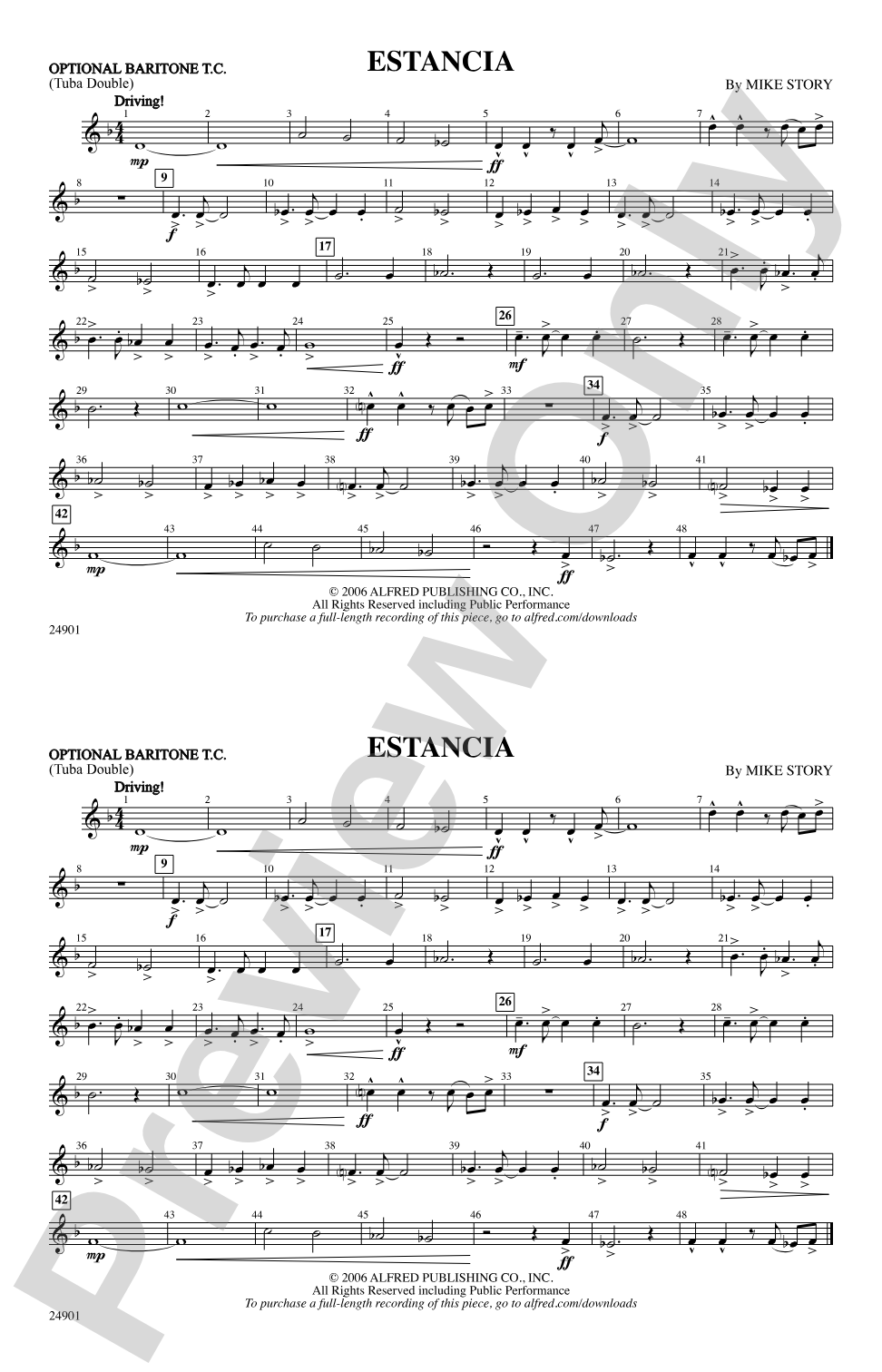 Estancia: Optional Baritone T.C. (Tuba Double)