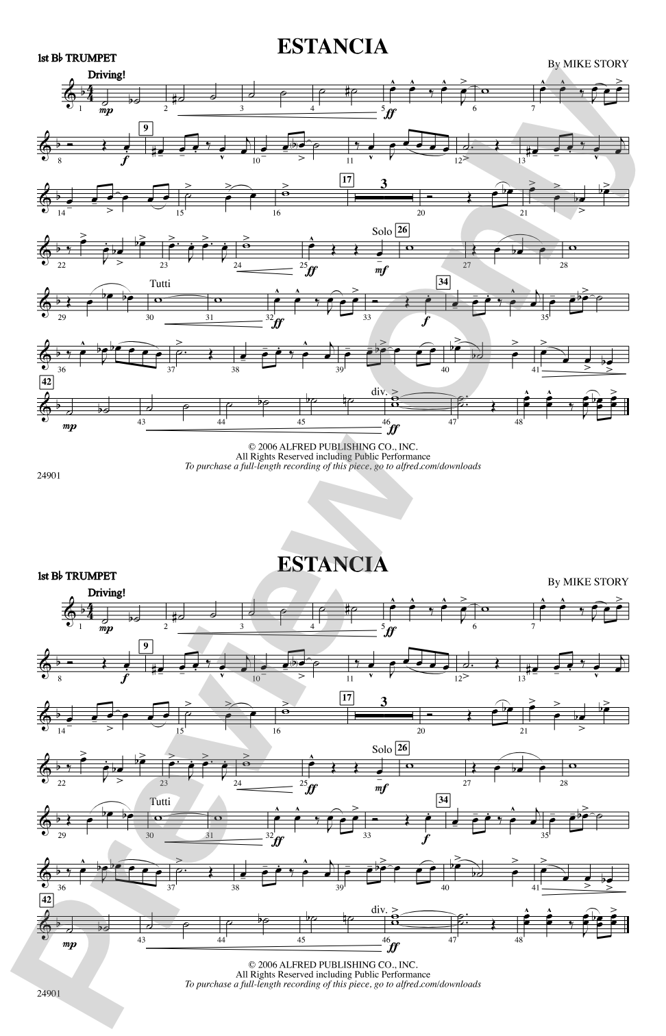 Estancia: 1st B-flat Trumpet