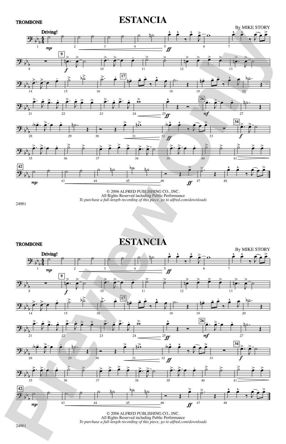Estancia: 1st Trombone