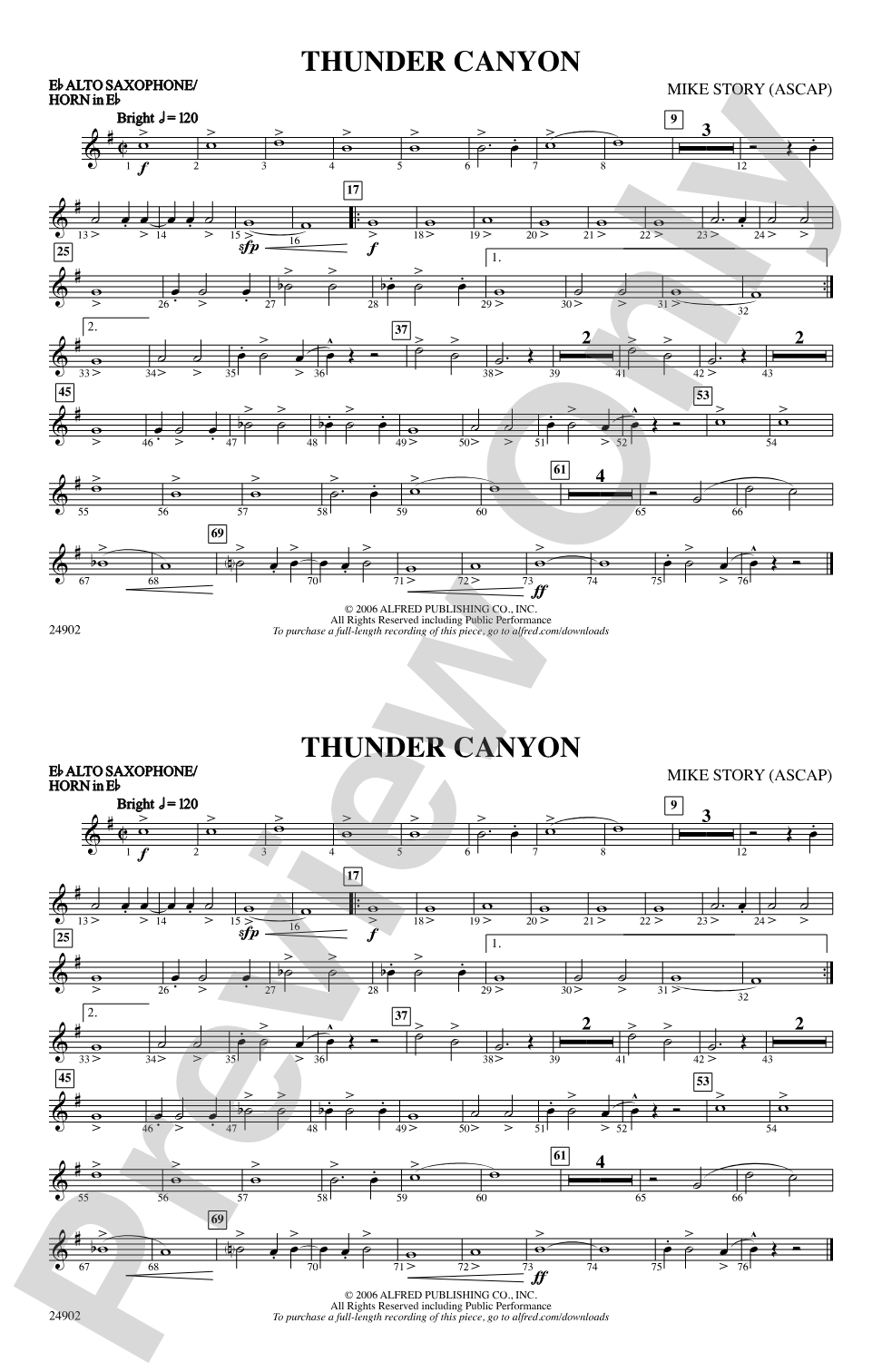 Thunder Canyon: E-flat Alto Saxophone