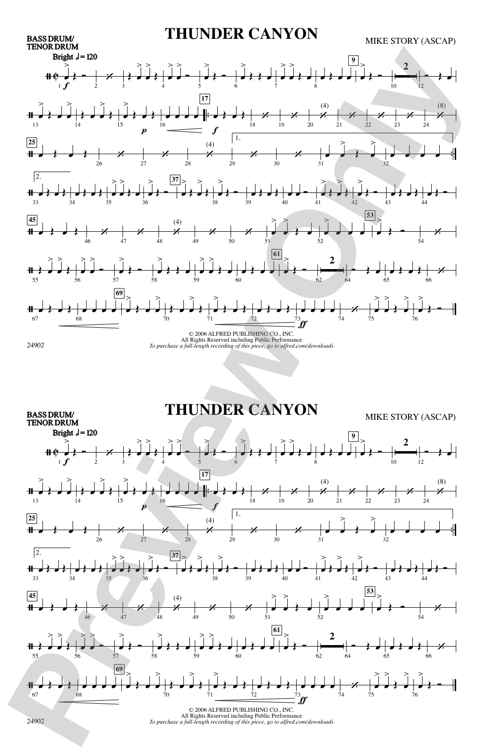 Thunder Canyon: Bass Drum/Tenor Drum