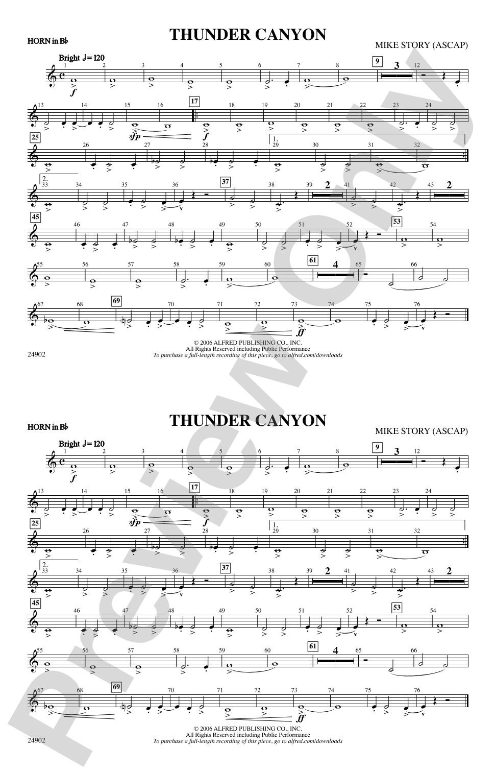 Thunder Canyon: Horn in B flat