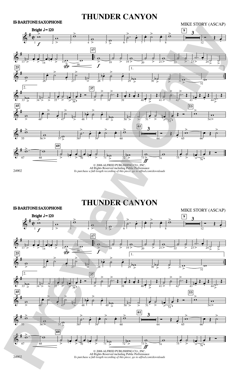 Thunder Canyon: E-flat Baritone Saxophone