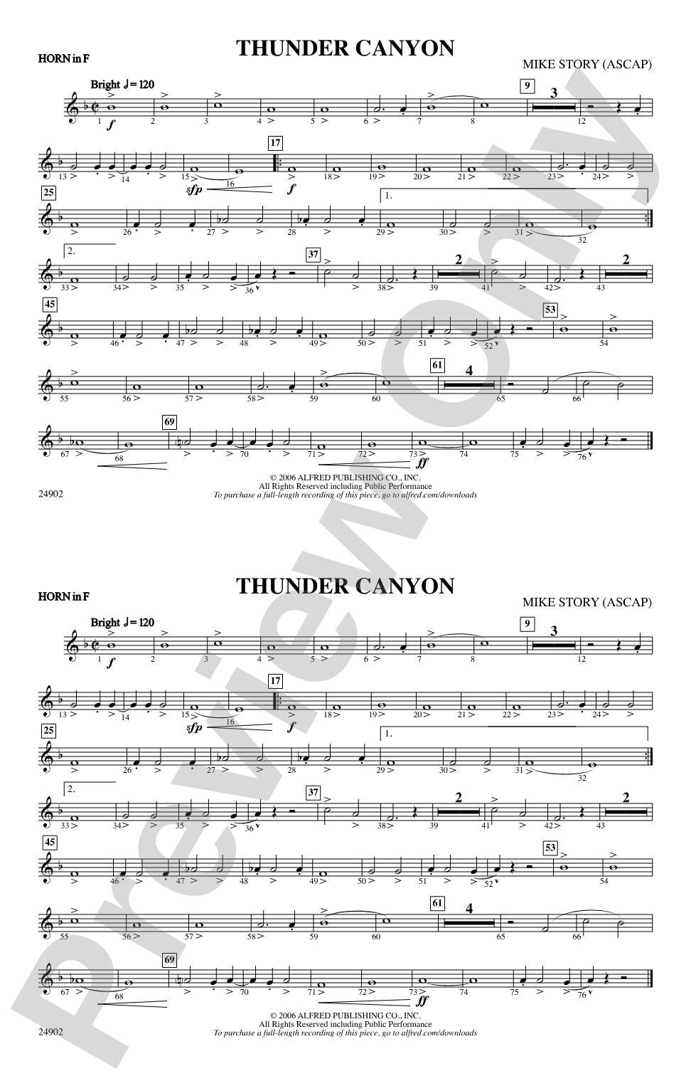 Thunder Canyon: 1st F Horn