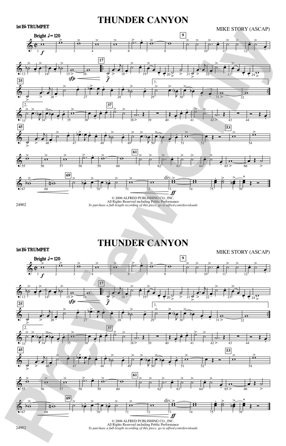 Thunder Canyon: 1st B-flat Trumpet