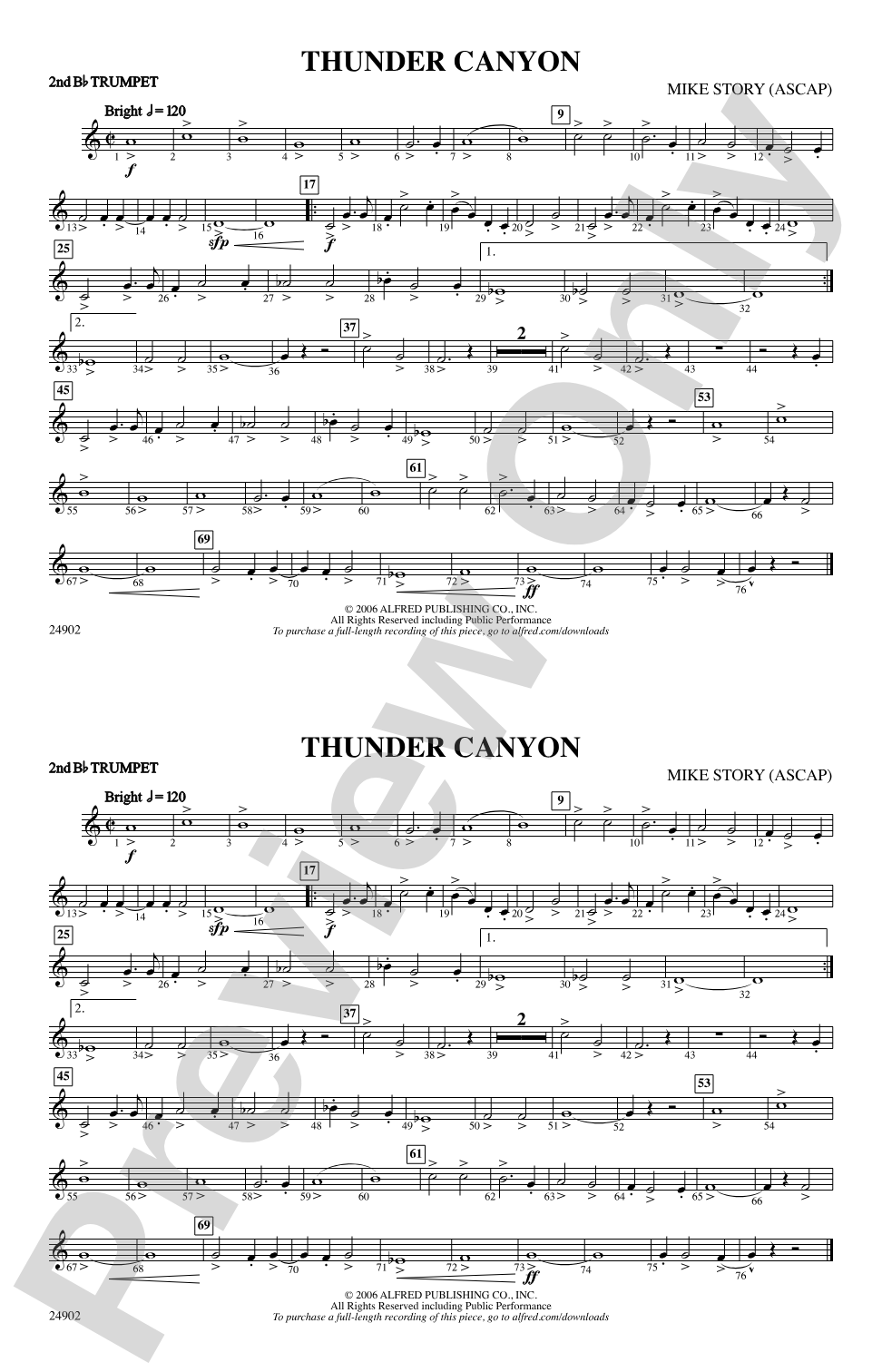 Thunder Canyon: 2nd B-flat Trumpet