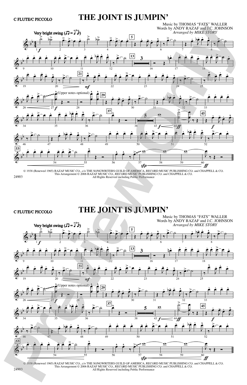 The Joint Is Jumpin': Flute