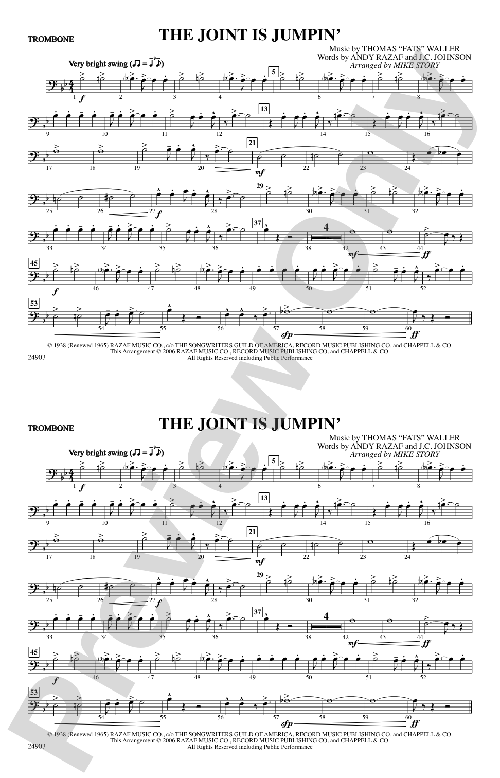 The Joint Is Jumpin': 1st Trombone