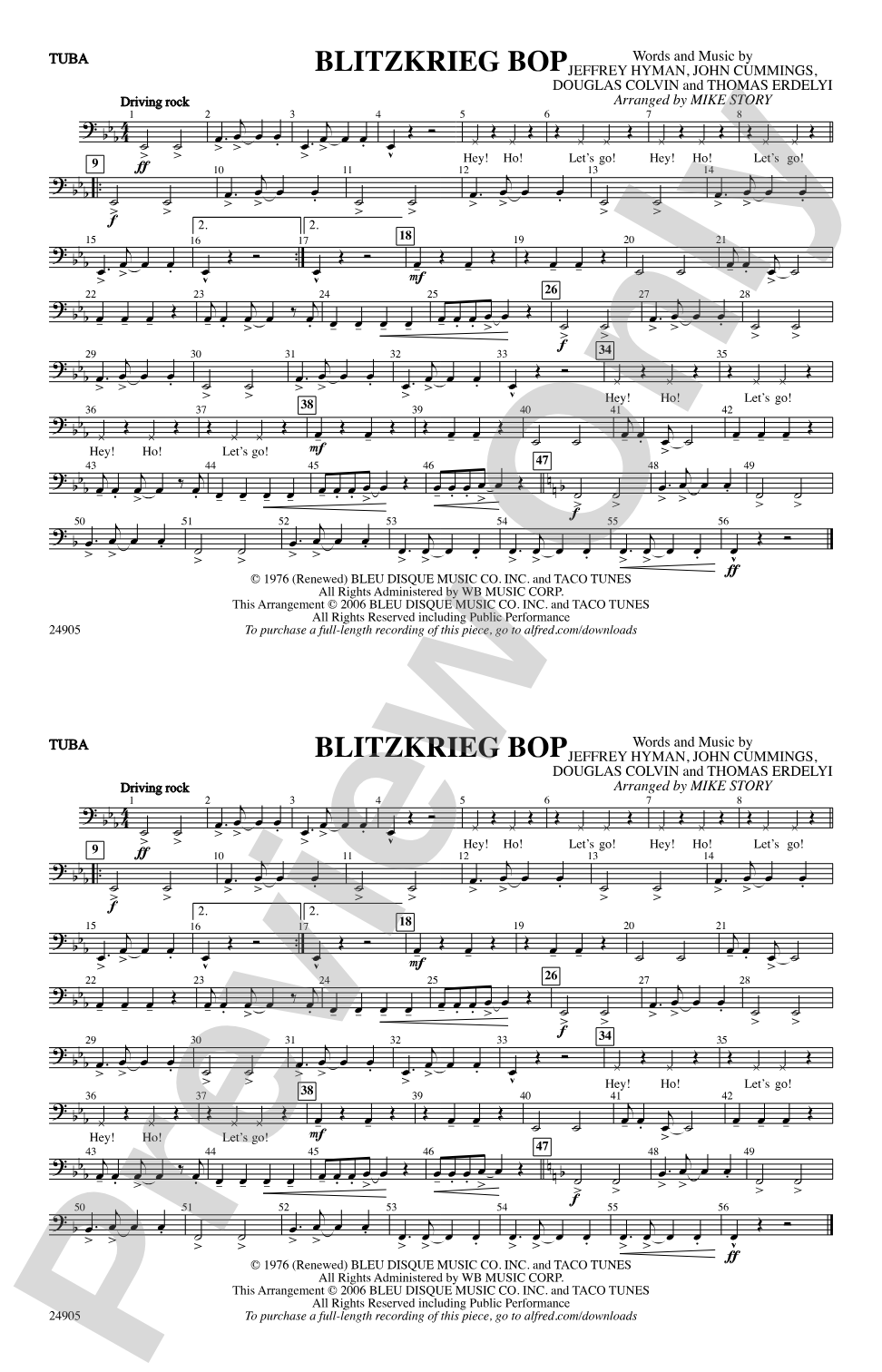 Blitzkrieg Bop: Tuba