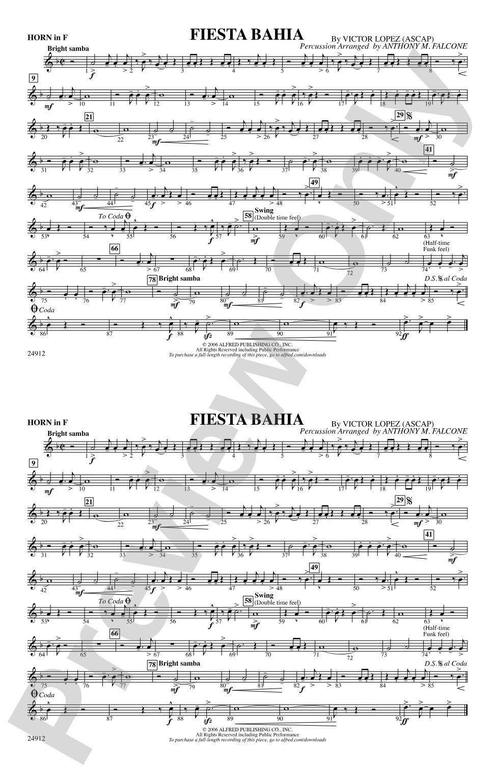 Fiesta Bahia: 1st F Horn
