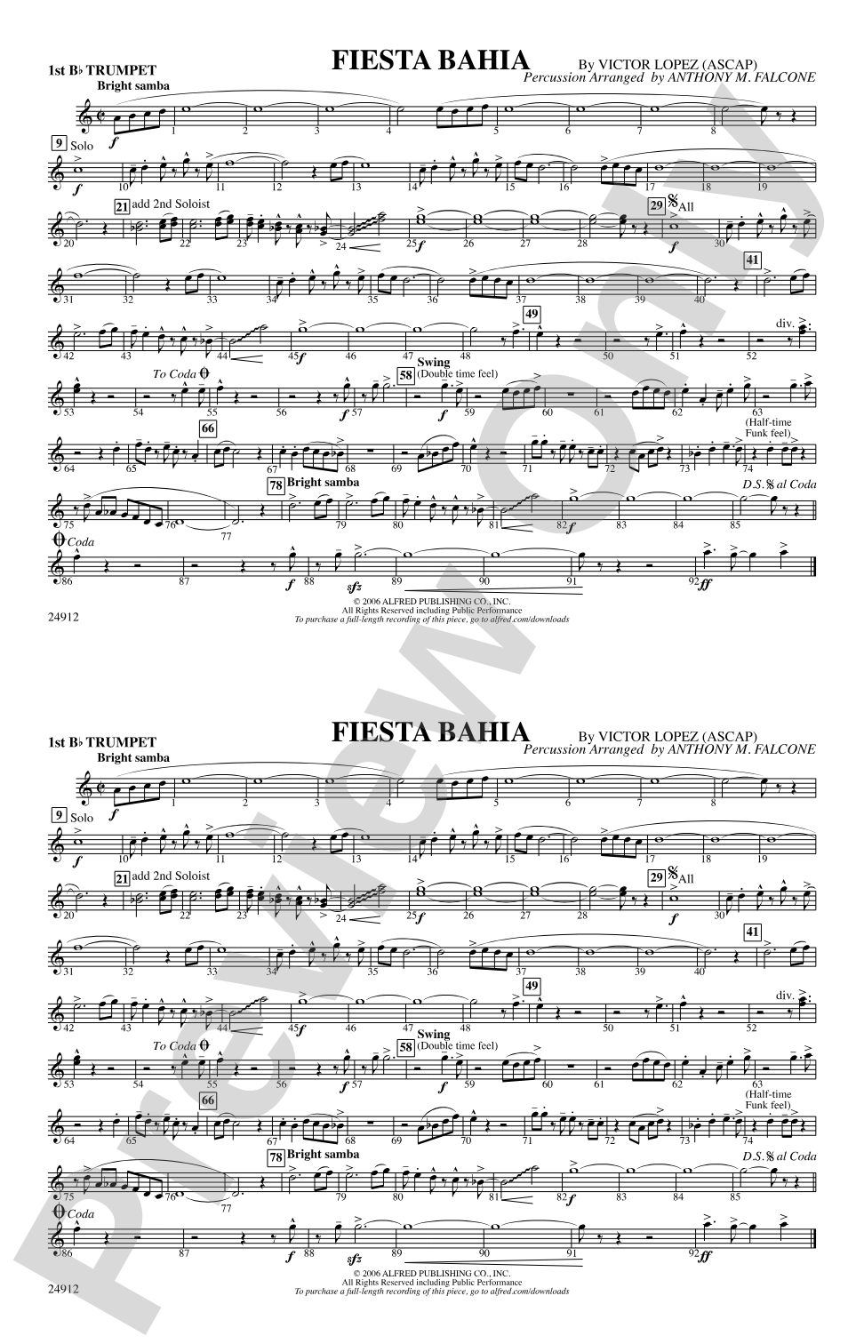 Fiesta Bahia: 1st B-flat Trumpet