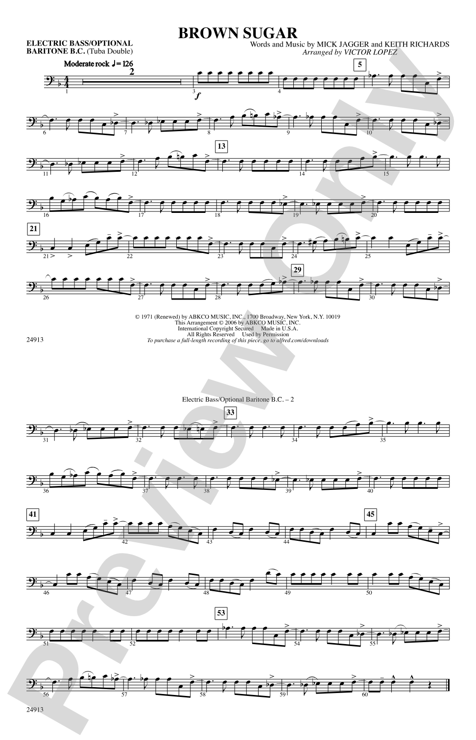 Brown Sugar: Electric Bass