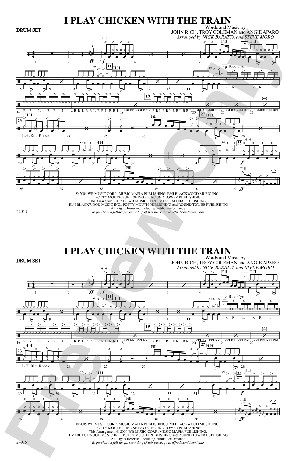 I Play Chicken with the Train: Drumset