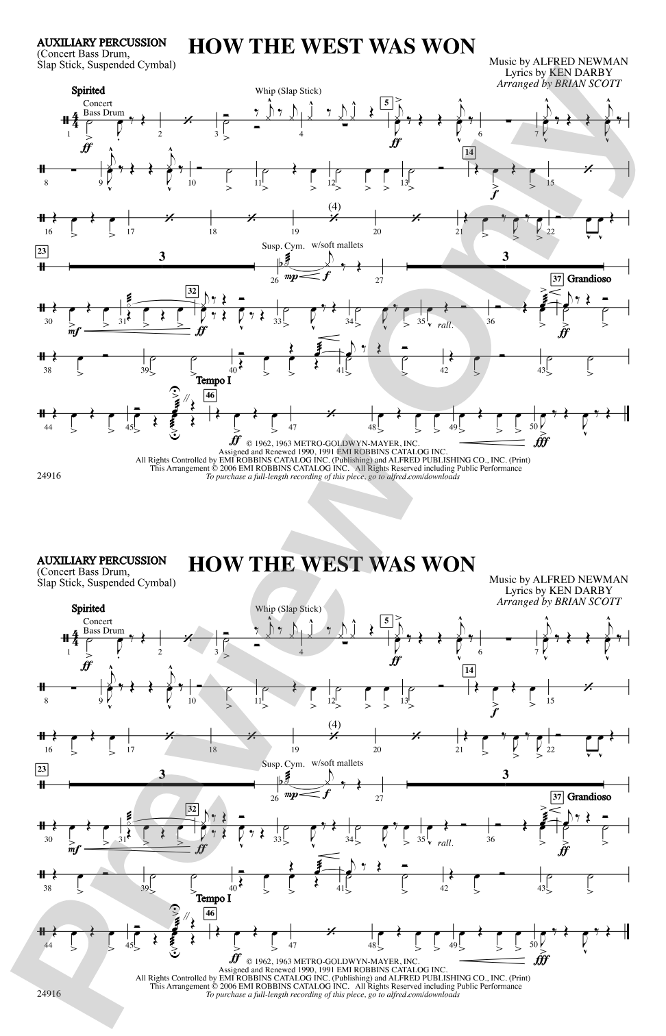 How the West Was Won: Auxiliary Percussion