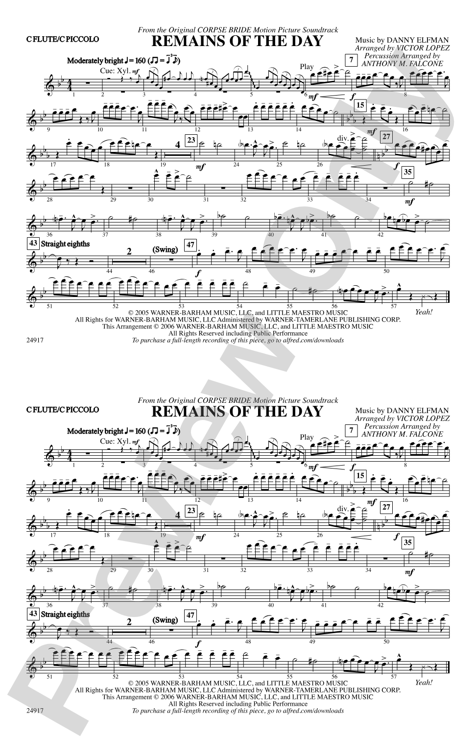 Remains of the Day (from Corpse Bride): Flute