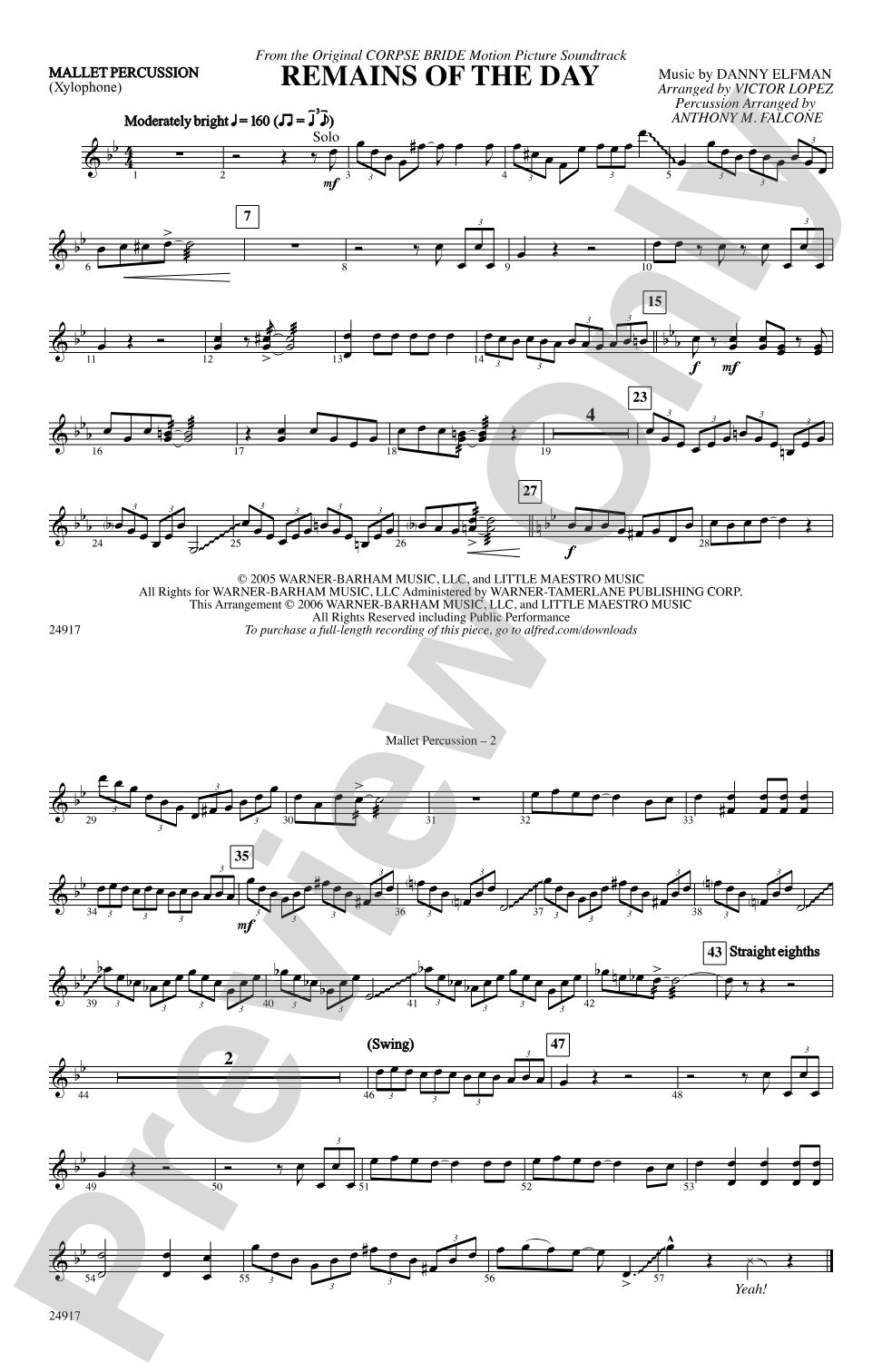 Remains of the Day (from Corpse Bride): Mallets