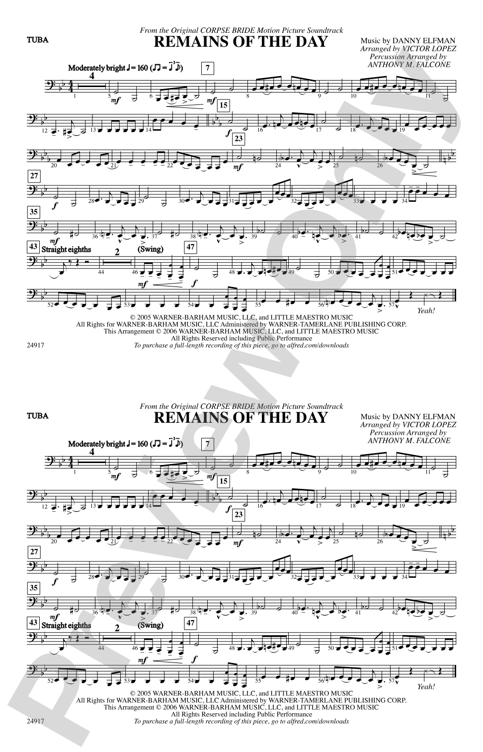 Remains of the Day (from Corpse Bride): Tuba