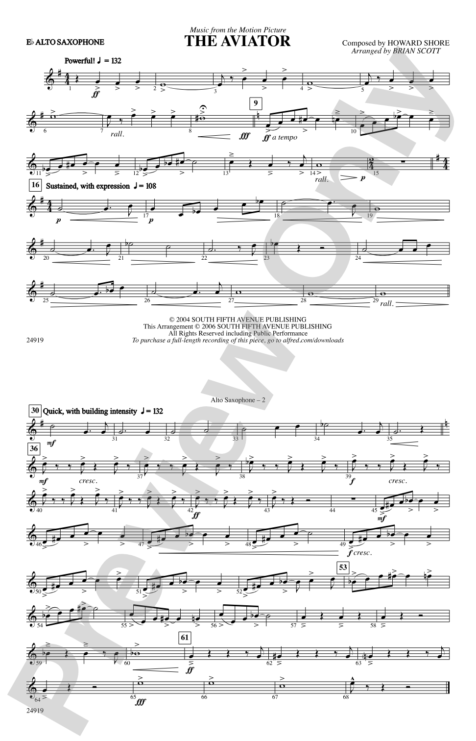 The Aviator: E-flat Alto Saxophone