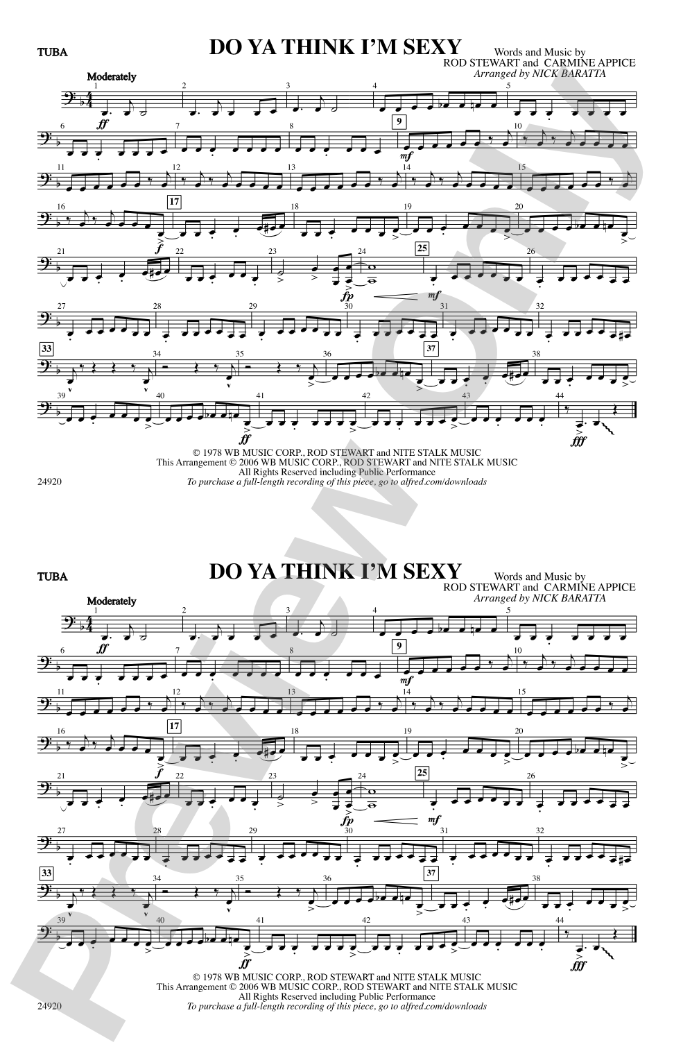 Do Ya Think I'm Sexy?: Tuba