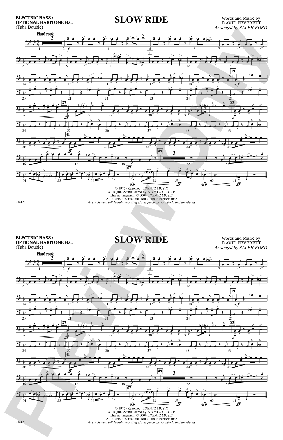 Slow Ride: Electric Bass