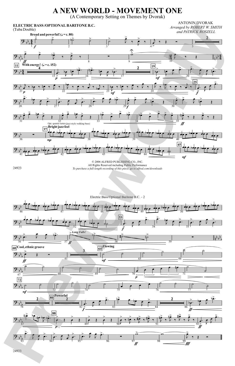A New World---Movement One: Electric Bass
