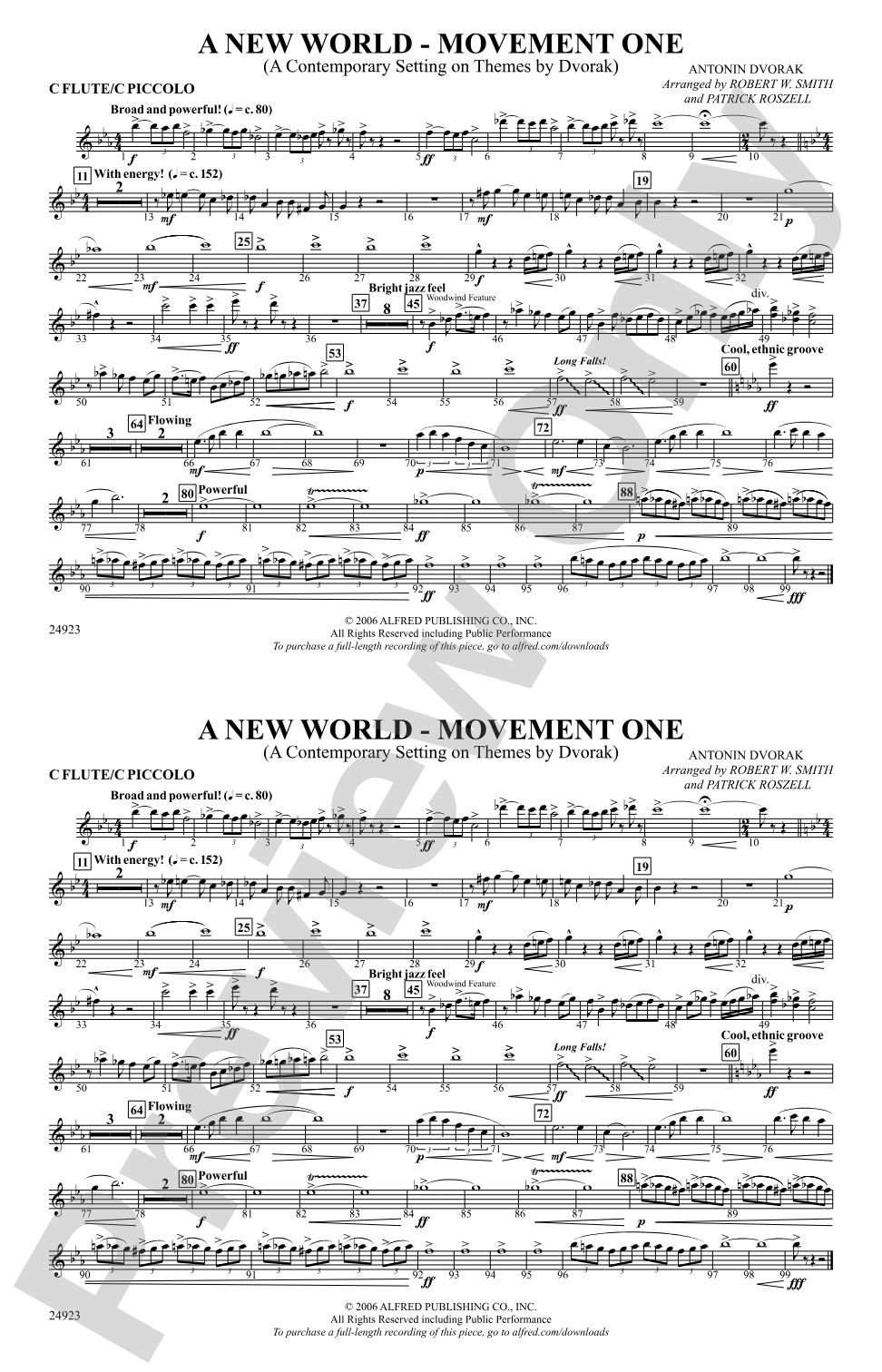 A New World---Movement One: Flute