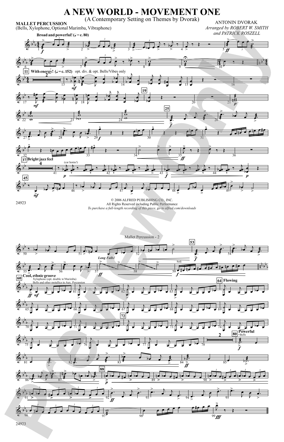 A New World---Movement One: Mallets