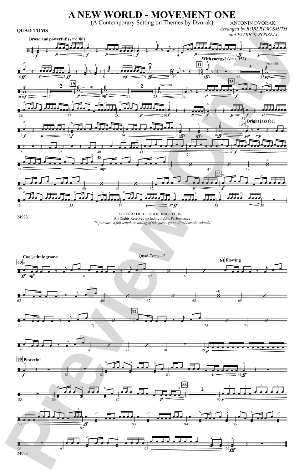 A New World---Movement One: Quad-Toms